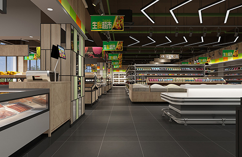 郑州东区生鲜超市装修设计