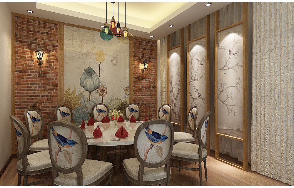 中式风格海鲜餐厅设计